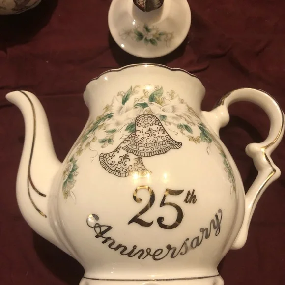 25th anniversary hand painted tea set made in Japan - Picture 5 of 9